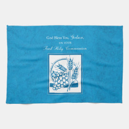 Linge De Cuisine Première communion de Godson, blé, raisins bleu