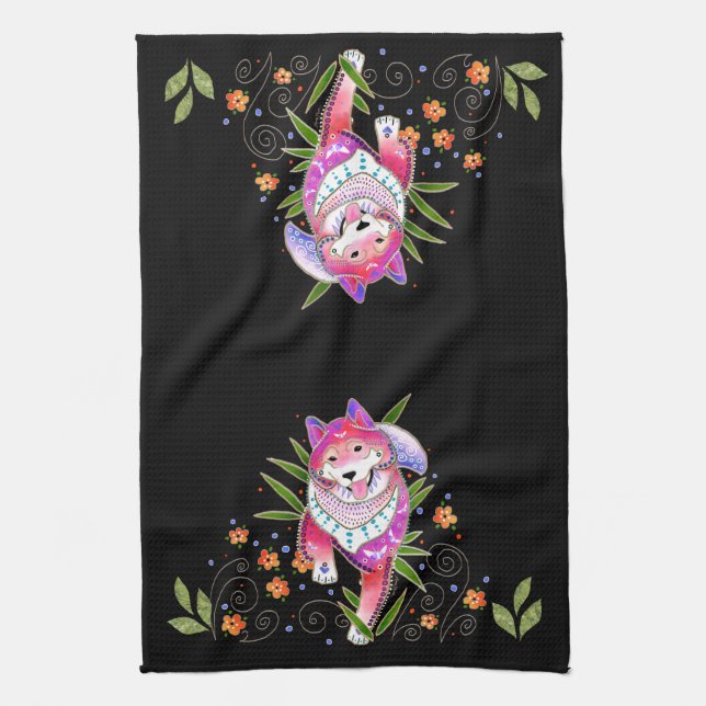 Linge De Cuisine Premiers rangs de BINDI SHIBA INU/serviette de (Vertical)