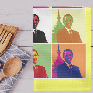 Linge De Cuisine Président Obama Pop Art