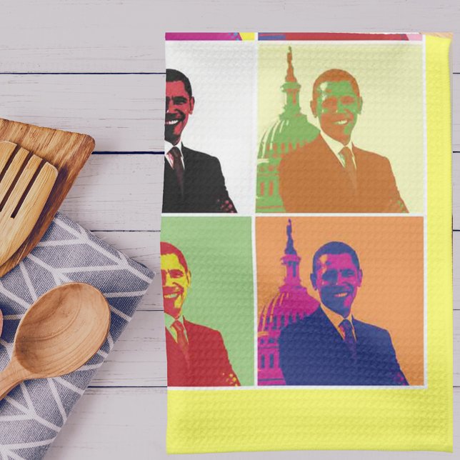 Linge De Cuisine Président Obama Pop Art (President Obama Pop Art Kitchen Towel)