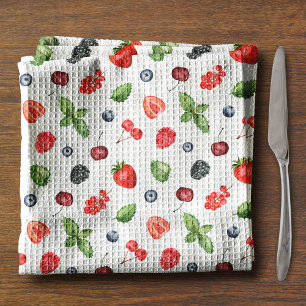 Linge De Cuisine Pretty Watercolor Berry Pattern