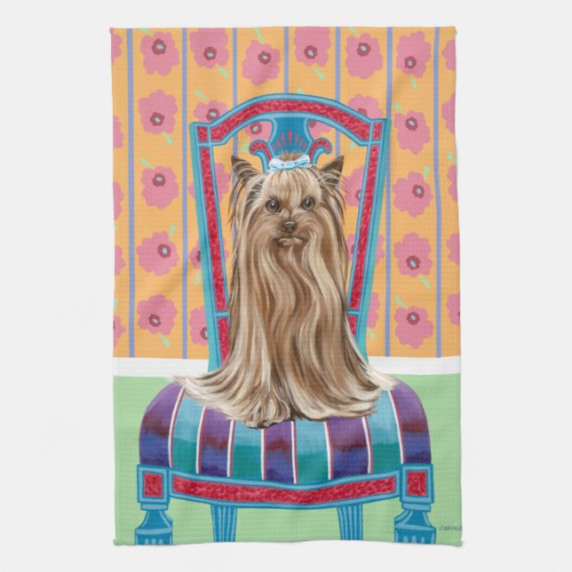 Linge De Cuisine Princesse de la Couronne Yorkie (Vertical)
