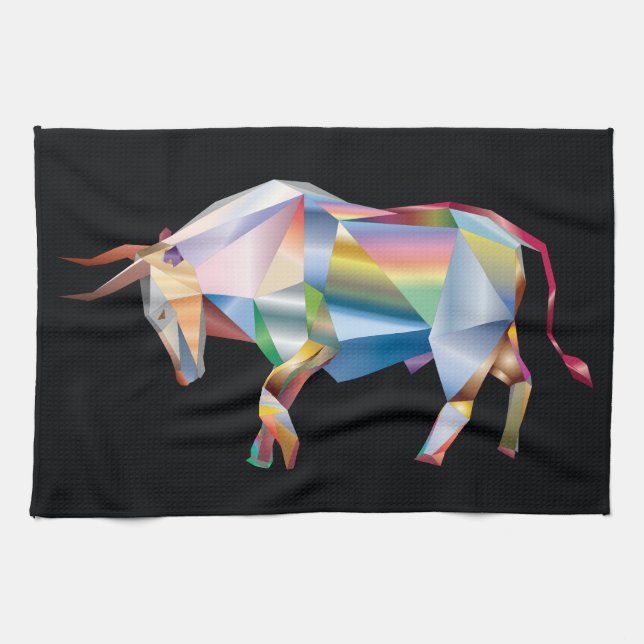 Linge De Cuisine Prism Bull Arc-en-ciel Abstrait (Horizontal)