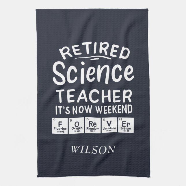 Linge De Cuisine Professeur de sciences à la retraite C'est le week (Vertical)