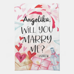 Linge De Cuisine Proposition de marriage   You Marry Me ? Custom