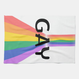 Linge De Cuisine Proud & Bold – "GAY" Typography with Radiant Verti