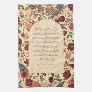 Linge De Cuisine Proverbes 3:5–6 Ayez confiance dans le Seigneur Fl