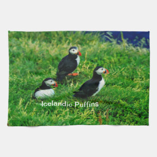 Linge De Cuisine Puffins islandais en été