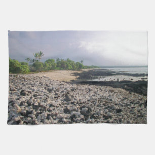 Linge De Cuisine PunaluGu Plage de sable noir Hawaii Big Island