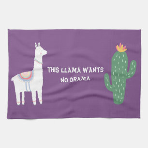 Linge De Cuisine Purple Cette Llama Ne Veut Pas De Drame