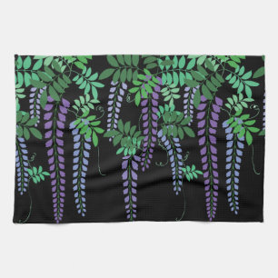 Linge De Cuisine Purple Wisteria Japonais Floral Kimono