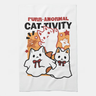 Linge De Cuisine Purr-anormal Cat Cat mignonne Halloween Conception