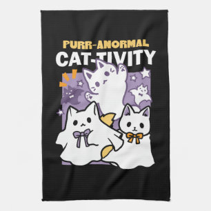 Linge De Cuisine Purr-anormal Cat-tivity - Halloween Cat Design