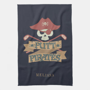 Linge De Cuisine Putt Pirates Personnalisé Golfing Hobby Kitchen To