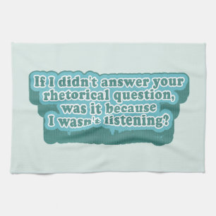 Linge De Cuisine Questions rhétoriques Grammaire amusante