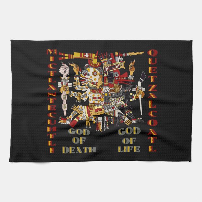 Linge De Cuisine Quetzalcoatl et Mictlantecuhtli (Horizontal)