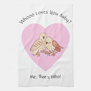Linge De Cuisine Qui T'Aime Bébé ? Chouettes Baby shower Valentine