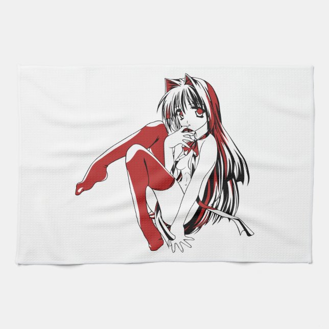 Linge De Cuisine R & B Manga, Neko Catgirl Furry Loli Anime (Horizontal)