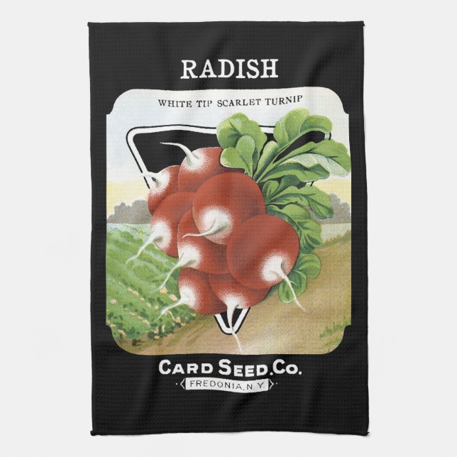 Linge De Cuisine Radish Seed Packet Étiquette (Vertical)