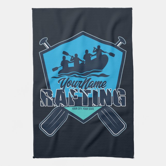 Linge De Cuisine Rafting personnalisé Whitewater River Adventure (Vertical)