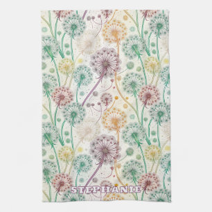 Linge De Cuisine Rainbow Dandelion Breeze - Flore capricieuse
