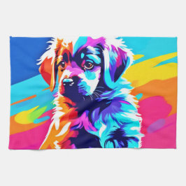 Linge De Cuisine Rainbow Hug Dog Art