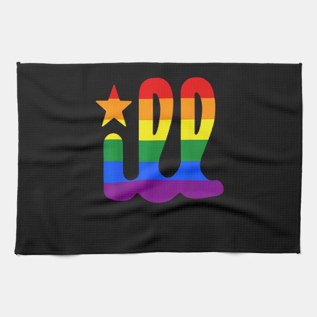 Linge De Cuisine Rainbow Pride Amour ill Philadelphia Philly Gay Pr (Horizontal)
