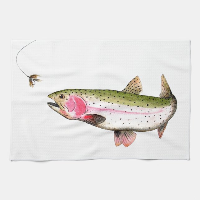 Linge De Cuisine Rainbow Trout Fly (Horizontal)