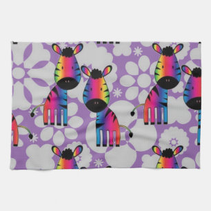 Linge De Cuisine Rainbow Zebra