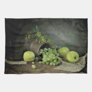 Linge De Cuisine Raisins et Pommes