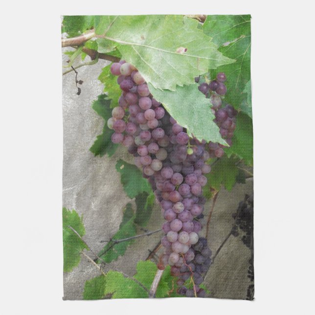 Linge De Cuisine Raisins pourpres sur la vigne (Vertical)