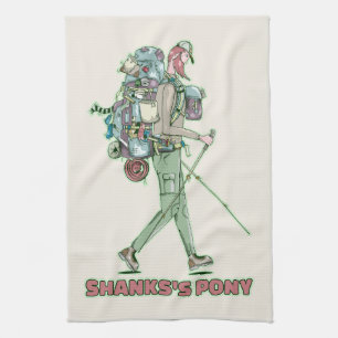 Linge De Cuisine Randonneur drôle à cheval sur les jambes de Shanks