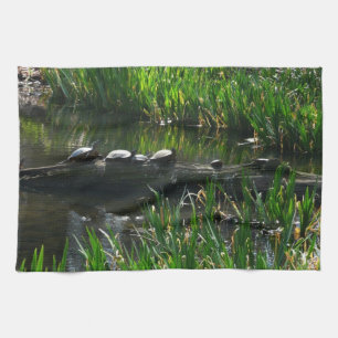 Linge De Cuisine Rangée de tortues Green Nature Photo