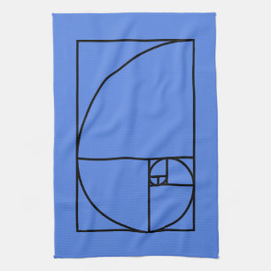 Linge De Cuisine Rapport d'or de Fibonacci - art mathématique