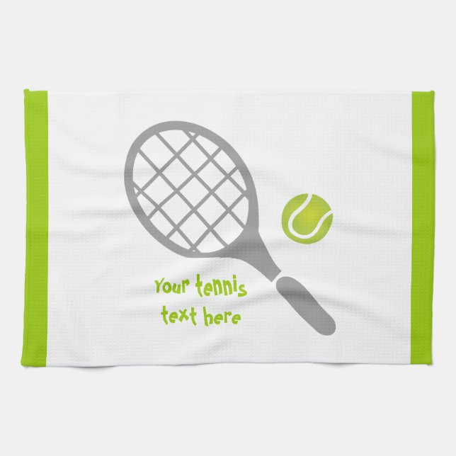 Linge De Cuisine Raquette de tennis et coutume de balle (Horizontal)