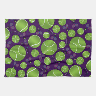 Linge De Cuisine Raquettes et filets pourpres de balles de tennis