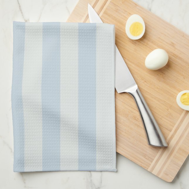 Linge De Cuisine Rayures bleu clair (Quart Plié)