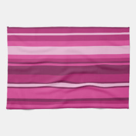 Linge De Cuisine Rayures de Fuschia