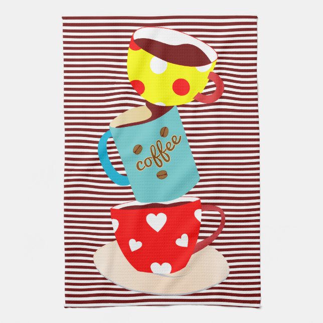 Linge De Cuisine Rayures de pause-café (Vertical)