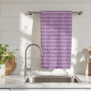 Linge De Cuisine Rayures horizontales de style pailleté mûre atténu