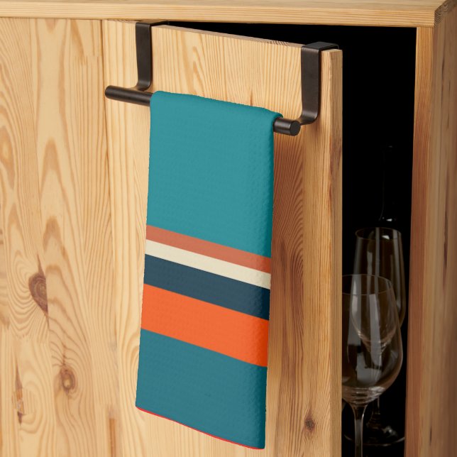 Linge De Cuisine Rayures sud-ouest (Pliage en tiers)