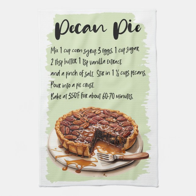 Linge De Cuisine Recette à tarte de Pecan (Vertical)