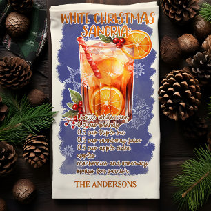 Linge De Cuisine Recette de cocktail de fêtes de Sangria de Noël bl