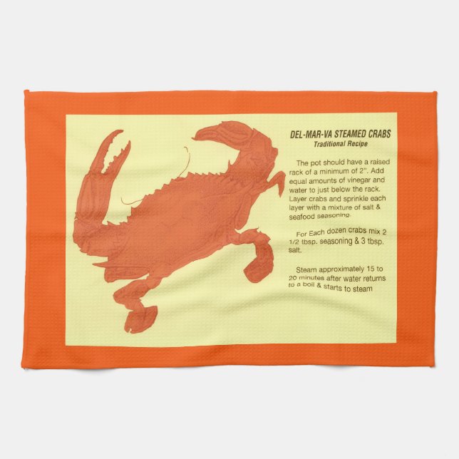 Linge De Cuisine Recette de crabes du Delaware Maryland Virginie (Horizontal)