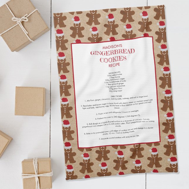 Linge De Cuisine Recette de famille Noël Pain d'épices Homme Keepsa (Créateur téléchargé)
