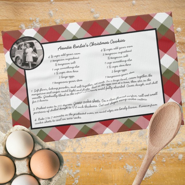 Linge De Cuisine Recette famille de vacances Keepsaké Plaid cadeau  (Créateur téléchargé)