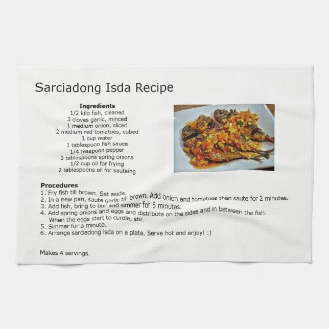 Linge De Cuisine Recette Isda Sarciadong (Horizontal)