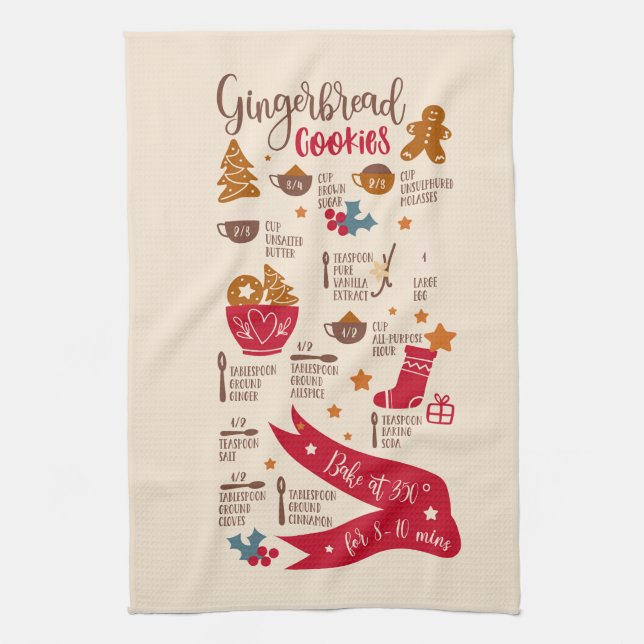 Linge De Cuisine Recette pour les cookies de pain d'épices (Vertical)