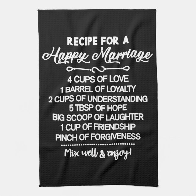 Linge De Cuisine Recette Spéciale Inspirante Pour Un Mariage Heureu (Vertical)