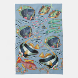 Linge De Cuisine Récif coralien de poissons tropicaux